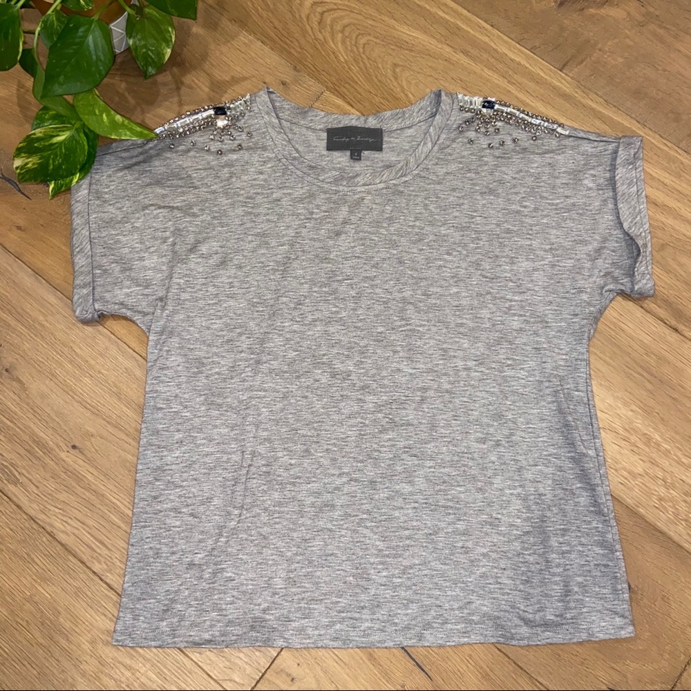 Sunday in Brooklyn beaded tee